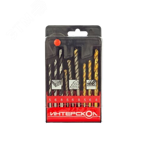 Изображение товара Набор сверл по металлу, бетону, дереву 5,6,8 (шт)