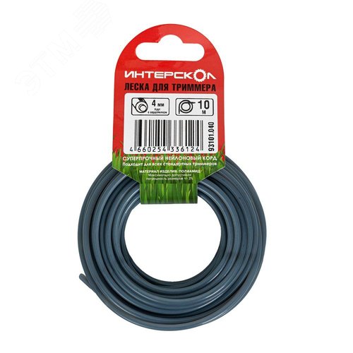 Изображение товара Леска для триммеров Квадрат с сердечником 3 мм х 10 м (шт)