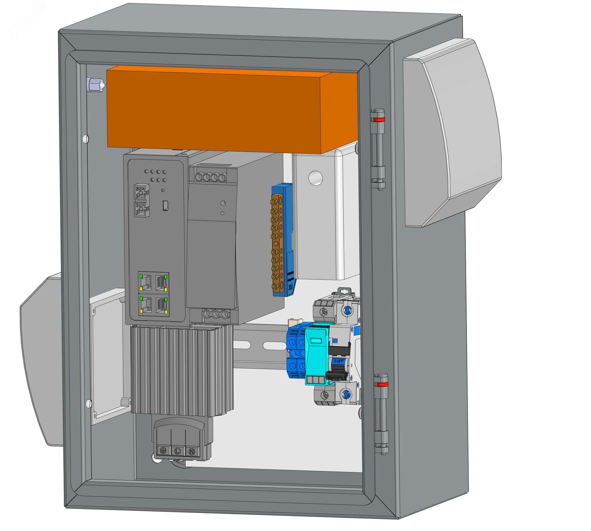 Изображение товара Уличный узел доступа InfoBox 042S2-F поддержка 4 камер IP Ethernet IP54