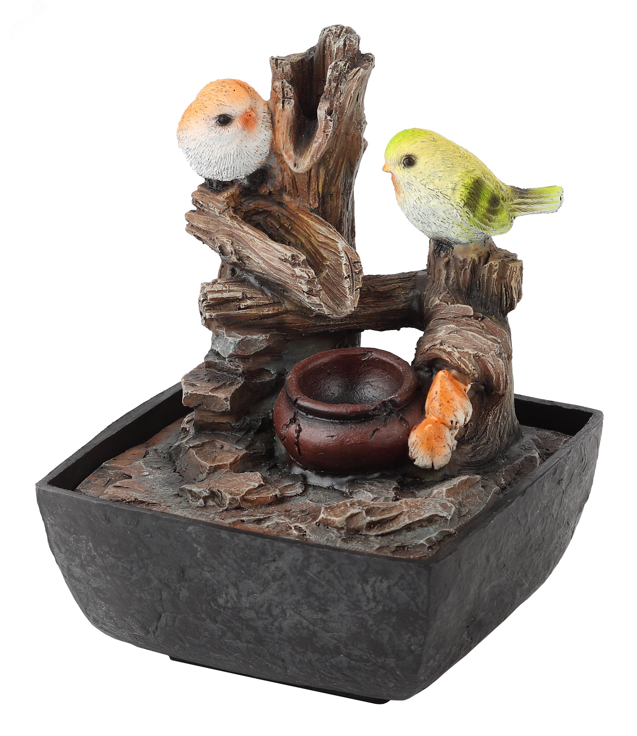 Изображение товара Настольный фонтан с подсветкой Птички GREEN APPLE GAFN01-031