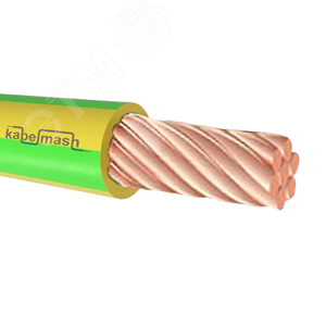 Провод силовой ПуВ 1х50к желто-зеленый ТРТС