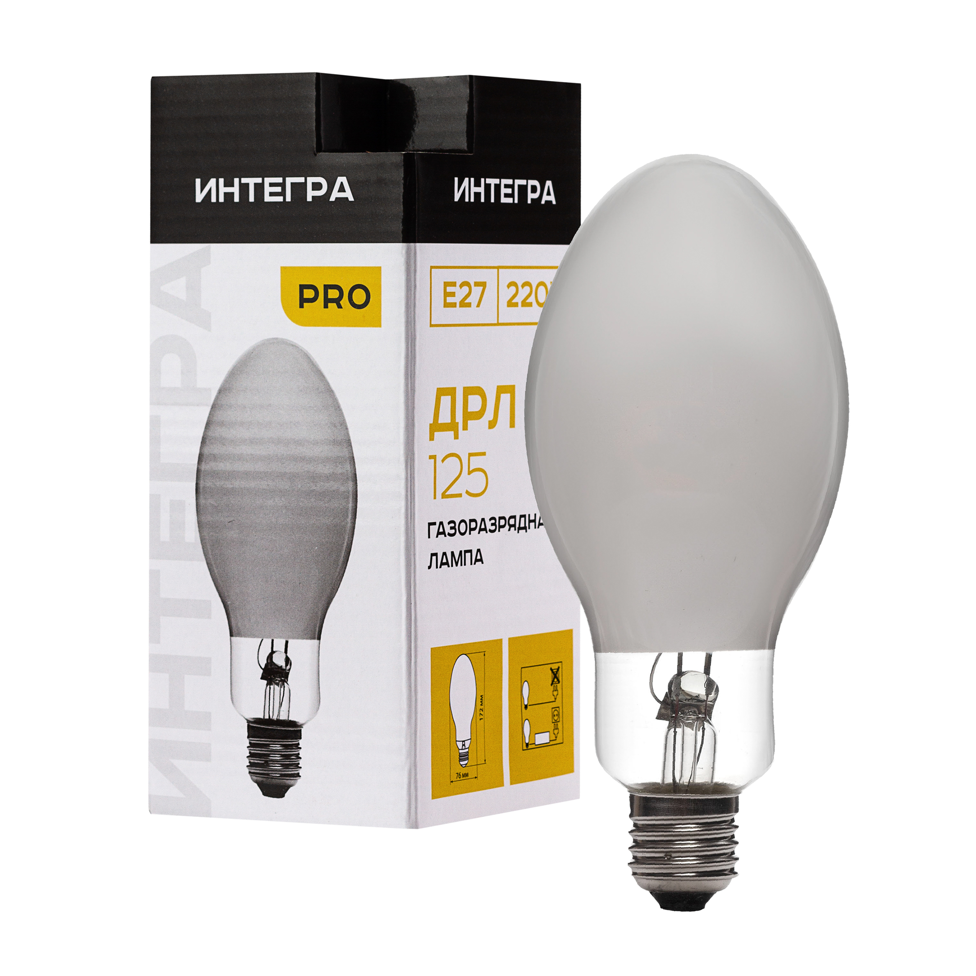 Лампа ДРЛ 125 Вт Е27 ИНТЕГРА (40) РФ