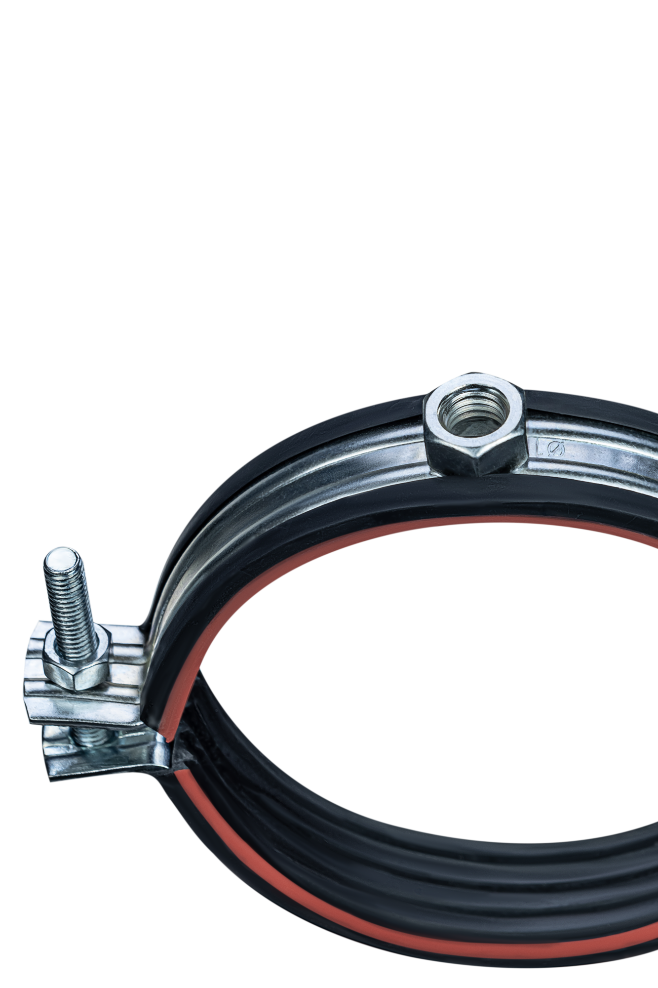 Хомут высокой нагрузки Mayer  д/труб 18' (453-465мм) 4X40 гайка М16 и уплотн. с красной полосой