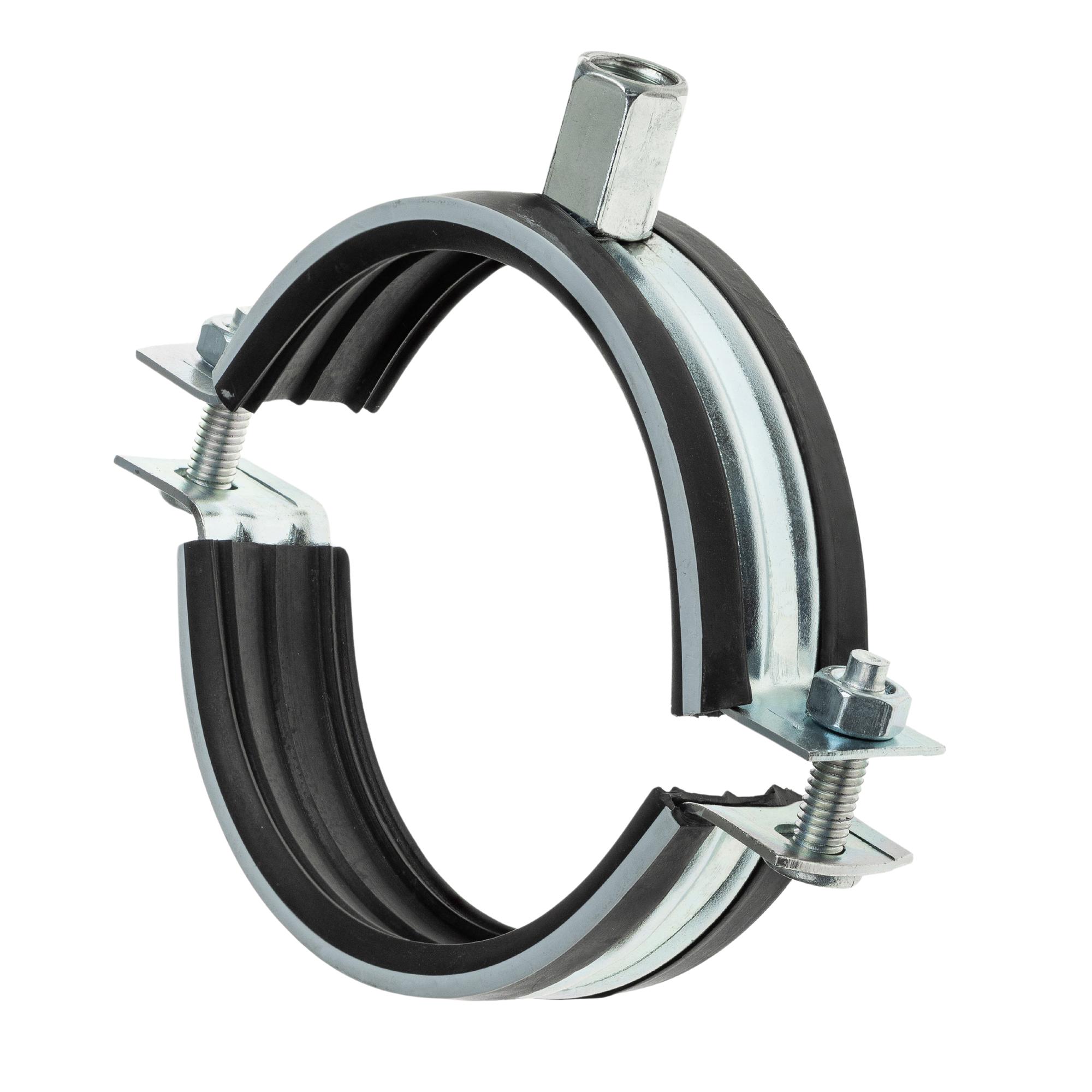 Хомут вентиляционный MAYER 710 - с резиновым уплотнителем, центр.гайка комби М8/М10, боковой крепеж болт 8*25, гайка М8