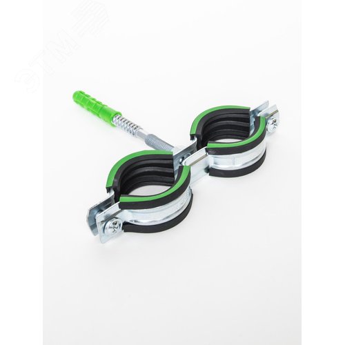 Хомут двойной сантехнический Mayer со шпилькой 8х80 и дюбелем д/труб 3/4' (25-28мм)гайкаМ8 - фото 2