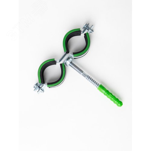 Хомут двойной сантехнический Mayer со шпилькой 8х80 и дюбелем д/труб 3/4' (25-28мм)гайкаМ8 - фото 3