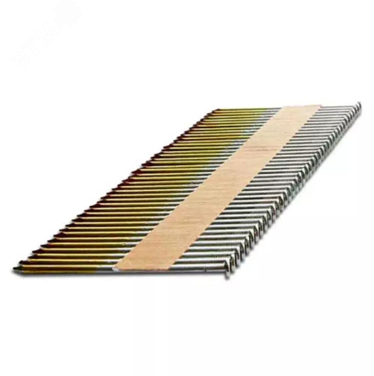 Изображение товара Гвозди реечные по дереву на бумажной кассете тип D34 (2,87х63 RIEG гальваническое покрытие 3000 шт/уп) (упак)