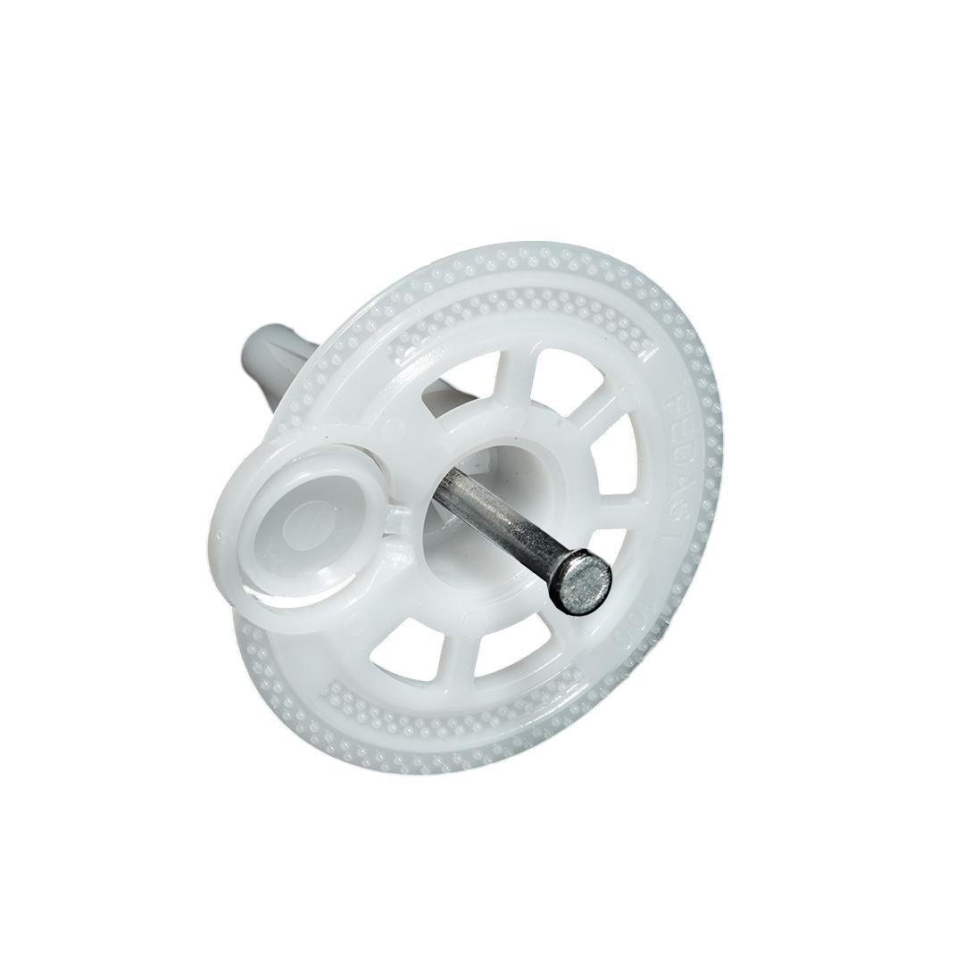 Тарельчатый дюбель гриб 50 мм с крышкой и гвоздем для бетона и кирпича IN50-62 (200 шт/уп) FEDAST