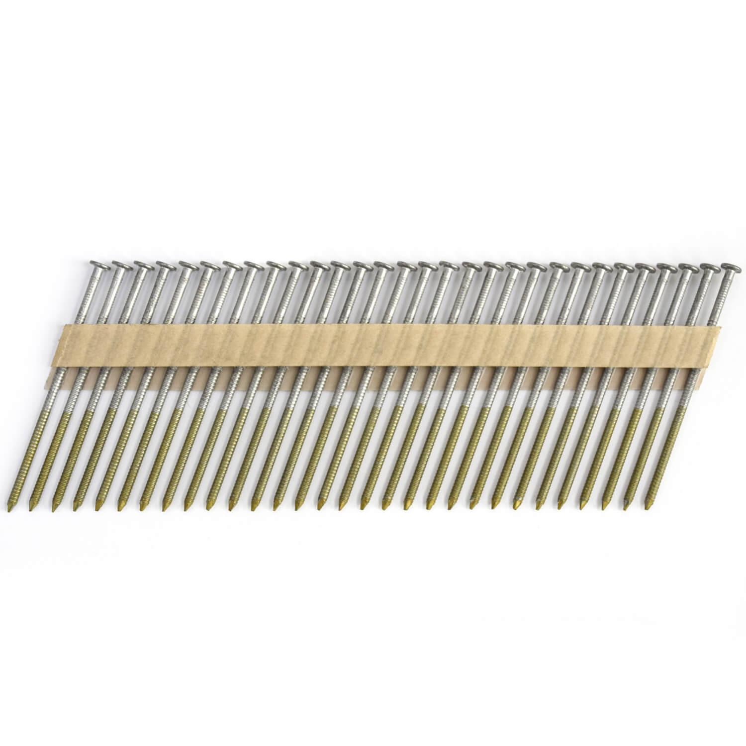 Гвозди реечные 21 градус для работ по дереву для строительства (3.1/90 мм, кольц.накатка ,2000 шт/уп