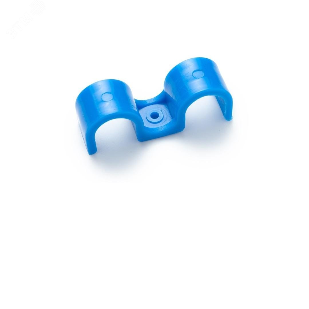 Изображение товара Крепеж-скоба 16 мм синий односторонняя 200 шт для труб