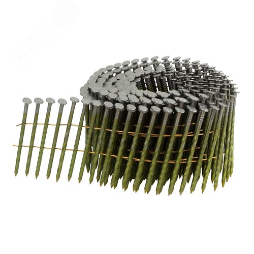 Барабанные гвозди по дереву тип CNW 31/90 BKSCH (винт.накат., 4500шт/уп) - фото 1