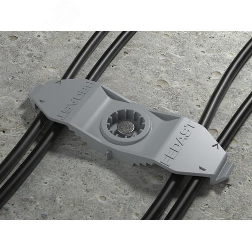 Площадка прижимная для кабеля для монтажных пистолетов двухсторонняя серая (100 шт/уп) FEDAST - фото 2