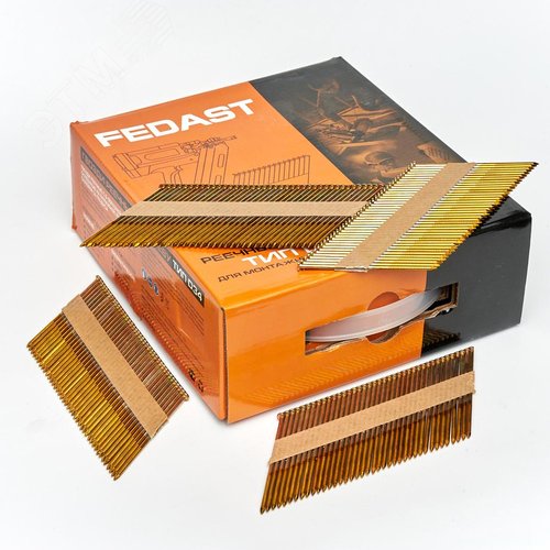 Реечные гвозди по дереву тип D34 (3х75, RIEG гальв. кольц. накат., 2000 шт/уп) FEDAST - фото 6