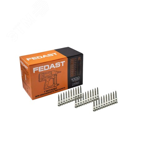 Гвозди для металла и непрочного бетона тип CN (2,7*32 мм винтовые, 1000 шт/уп) FEDAST - фото 3