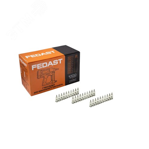 Гвозди для металла и непрочного бетона тип CN (2,7*22 мм винтовые, 1000 шт/уп) FEDAST - фото 3