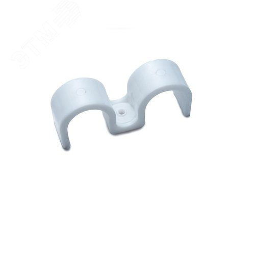 Крепеж-скоба (16 мм, белый, двухстороняя, 60 шт/уп) для сантехнических труб для монтажных пистолетов - фото 1