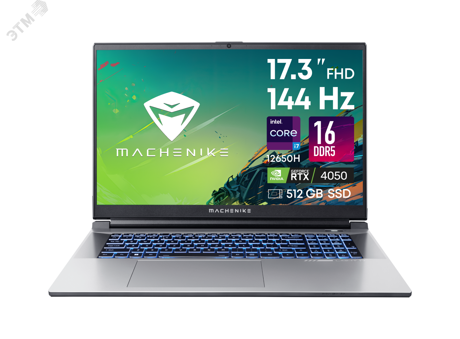 Ноутбук L17 Pulsar XT 17.3'' IPS Intel Core i7-12650H 16GB/512GB SSD/GF RTX4050 6GB/noOS JJ00GD00ERU Machenike - превью