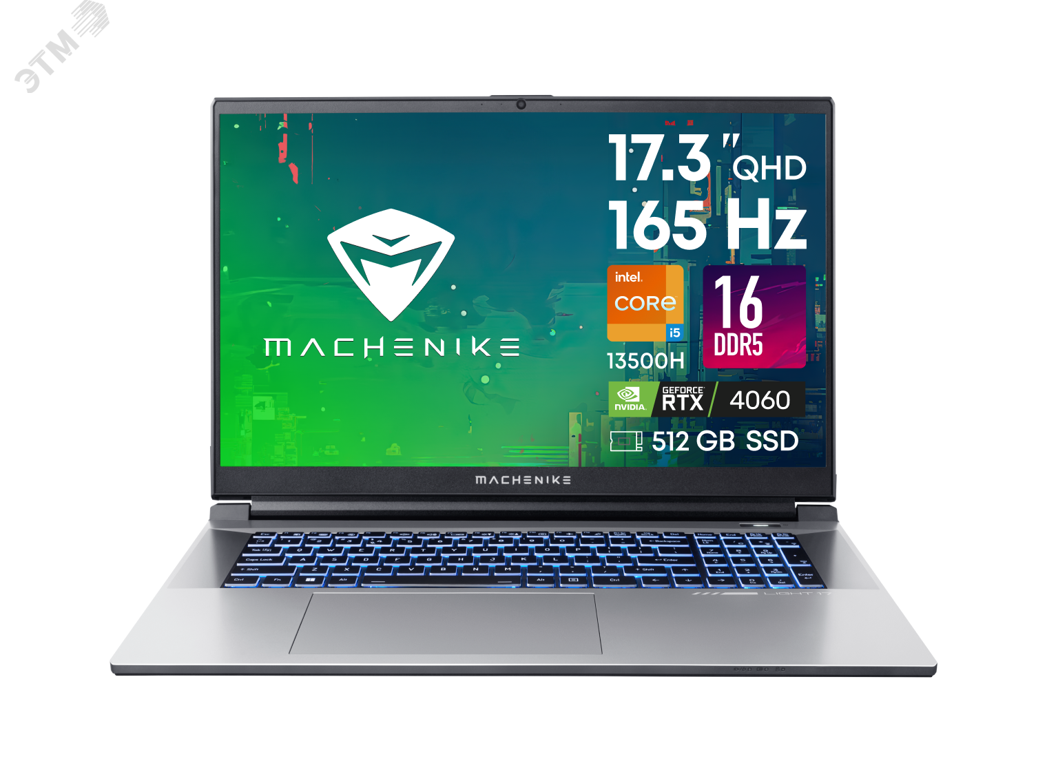 Ноутбук L17 Star 2K 17.3'' IPS Intel Core i5-13500H 16GB/512GB SSD/GF RTX4060 8GB/noOS JJ00G800ERU Machenike - превью