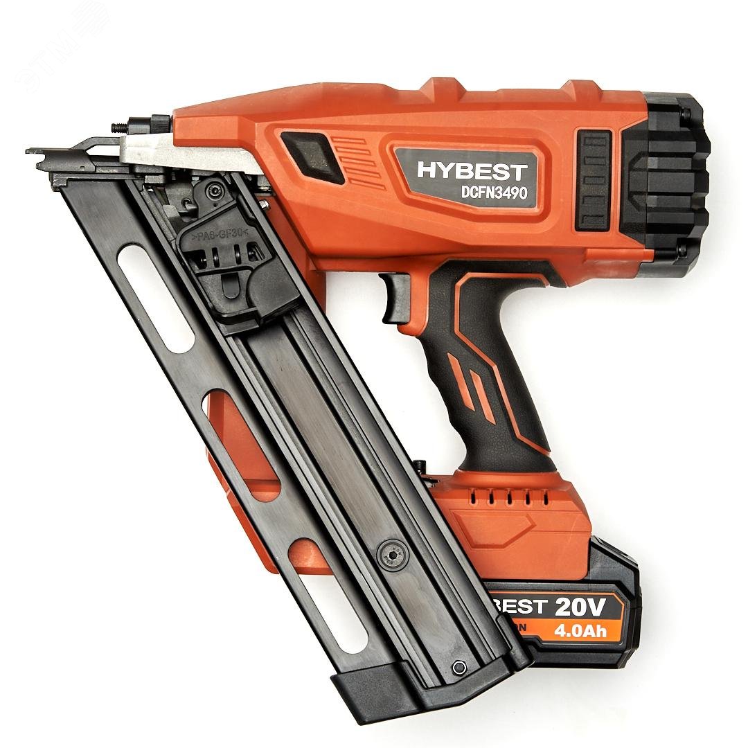 Изображение товара Аккумуляторный монтажный пистолет Hybest DCFN3490 90 мм, Китай Изображение товара Аккумуляторный монтажный пистолет Hybest DCFN3490 90 мм, Китай