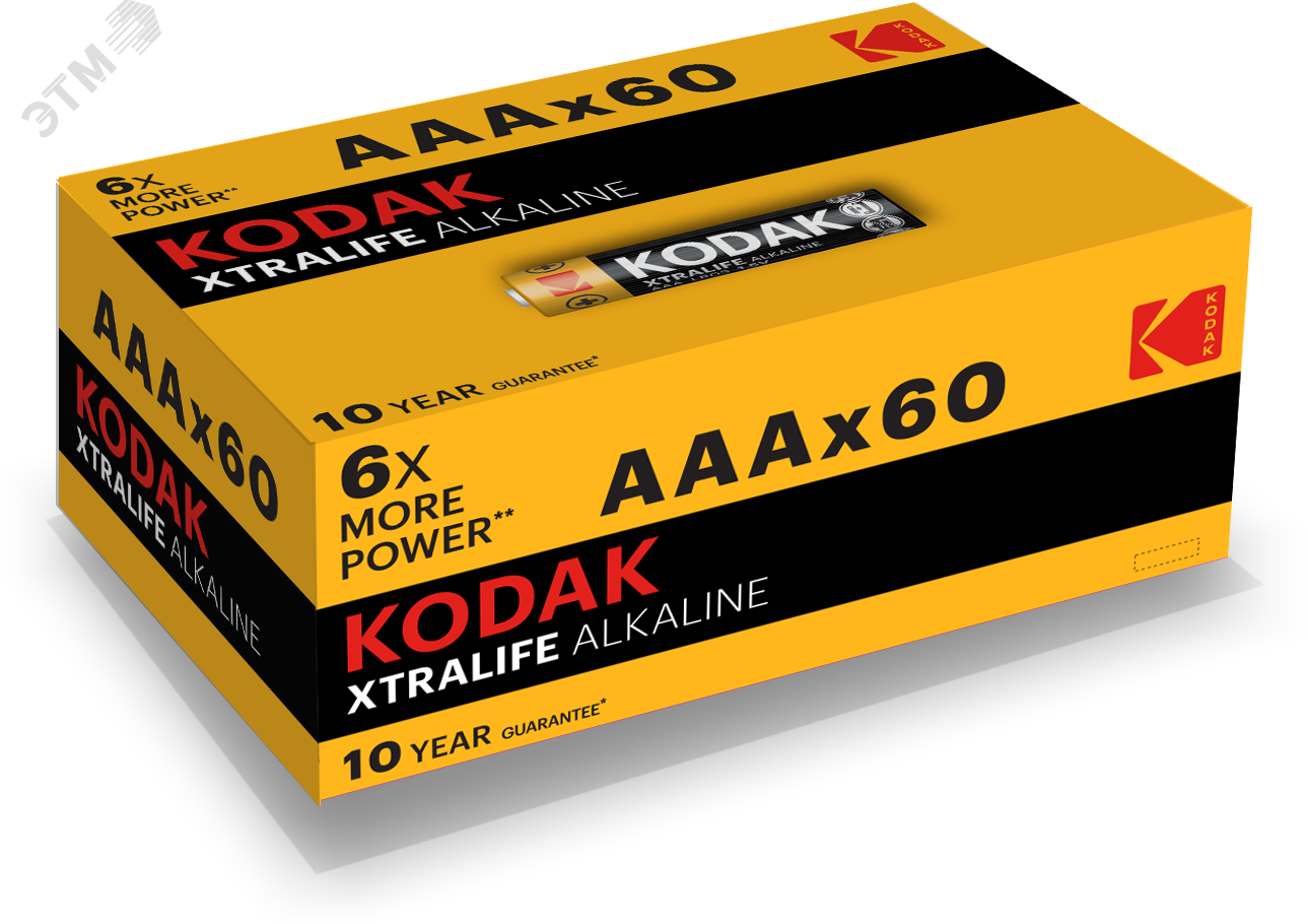 Изображение товара Батарейка LR03-60 (4S) colour box XTRALIFE Alkaline [K3A-60] (60/1200/38400) (шт)