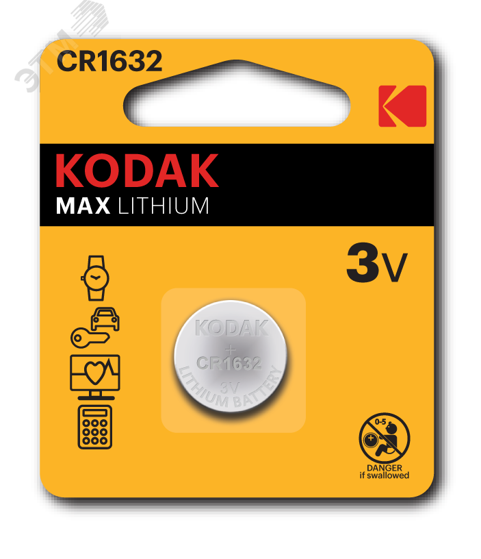 Изображение товара Батарейка CR1632-1BL MAX Lithium от Kodak