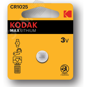 Изображение товара Батарейка CR1025-1BL MAX Lithium (60/240/50400) (шт)