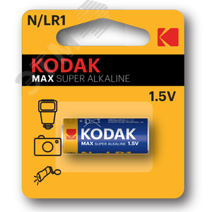 Изображение товара Батарейка LR1-1BL /N MAX SUPER Alkaline [KN-1] (12/72/27648) (шт)