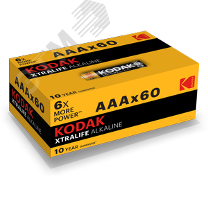 Батарейка LR03-60 (4S) colour box XTRALIFE Alkaline [K3A-60] (60/1200/38400) KODAK