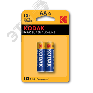 Батарейка Kodak LR6-2BL MAX SUPER Alkaline [KAA-2] (40/200/13200) KODAK