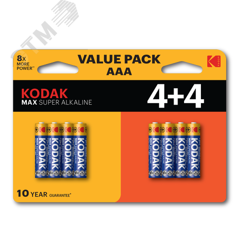 Батарейка LR03 4+4BL MAX SUPER Alkaline AAA - фото 2