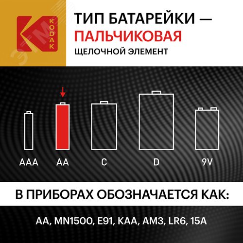 Батарейка LR6-60 (4S) colour box XTRALIFE Alkaline [KAA-60] (60/720/20160) - фото 2
