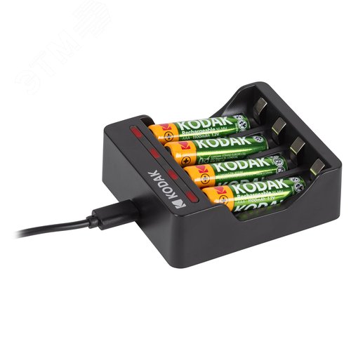 Устройство зарядное для аккумуляторов USB Overnight charger with 4 x 1100 mAh [K4AA/AAA] (6/48/1008) - фото 6