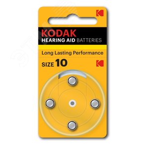 Изображение товара Батарейка ZA10-4BL [KZA10-4] MAX Hearing Aid (40/400/32000) (шт)