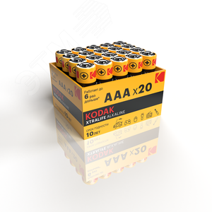 Батарейка Kodak LR03-20 bulk XTRALIFE Alkaline (20/360/34560) KODAK