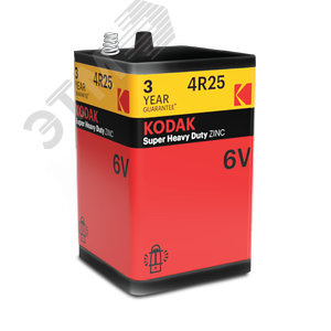 Батарейка Kodak 4R25-1S SUPER HEAVY DUTY Zinc [4R25-SP1G, 6.0V] (6/24/936) KODAK