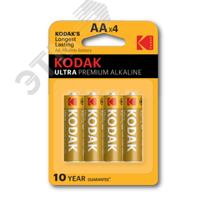 Батарейка Kodak LR6-4BL ULTRA PREMIUM Alkaline [ KAA-4 UD] (80/400/17600) KODAK