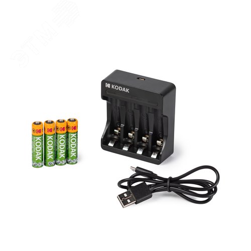 Устройство зарядное для аккумуляторов USB Overnight charger with 4 x 1100 mAh [K4AA/AAA] (6/48/1008) - фото 7