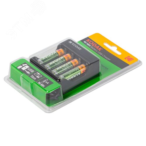 Устройство зарядное для аккумуляторов USB Overnight charger with 4 x 1100 mAh [K4AA/AAA] (6/48/1008) - фото 9