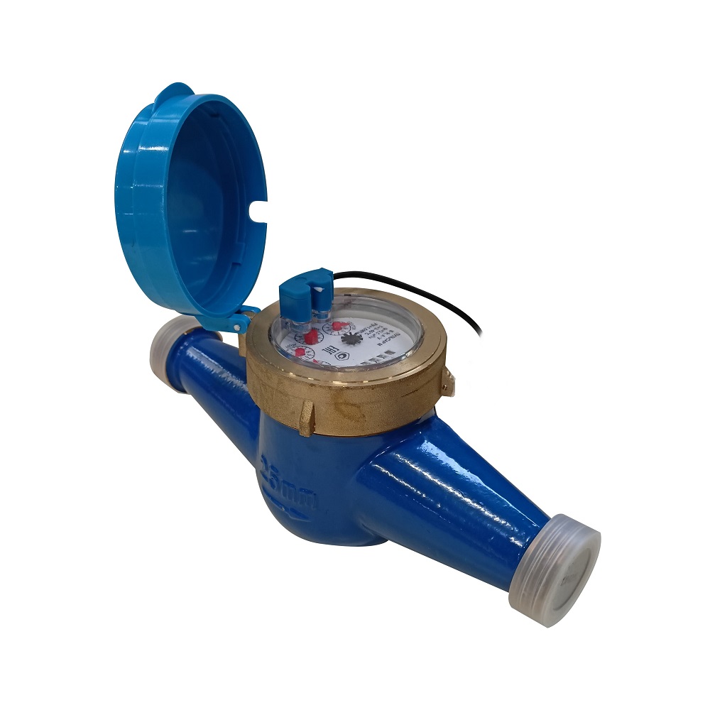 Счетчик холодной воды многоструйный Р 1' (Ду25), Qn=3,5м3/час, L=260мм, с импульсным выходом, вес импульса 10л/имп, пласт. регистр