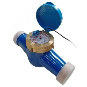 Счетчик холодной воды многоструйный Р 2' (Ду50), Qn=15м3/час, L=300мм, импульсный выход, вес импульса 10л/имп, пласт. регистр - фото 1