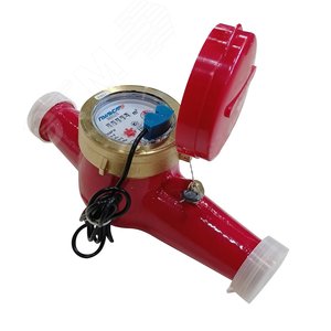 Счетчик воды универсальный многоструйный Р 1 1/4 ' (Ду32), Qn=6м3/час, L=260мм, импульсный выход, вес импульса 10л/имп, пласт. регистр - фото 1