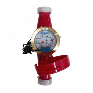 Счетчик воды универсальный многоструйный Р 1 1/4 ' (Ду32), Qn=6м3/час, L=260мм, импульсный выход, вес импульса 10л/имп, пласт. регистр - фото 2