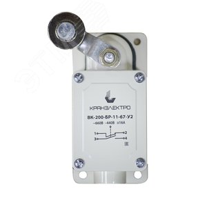 Изображение товара Выключатель концевой ВК-200-БР-11-67-У2 рычаг с роликом, ход в обе стороны, IP67 (шт)