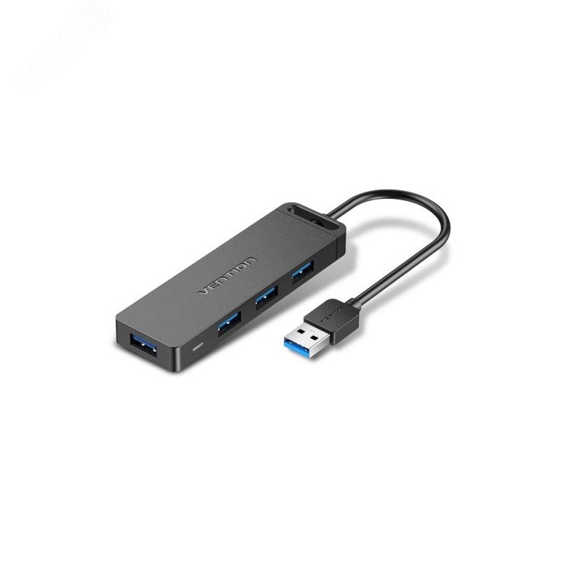 Изображение товара Концентратор OTG USB 3.0 на 4 порта Vention CHLBB черный