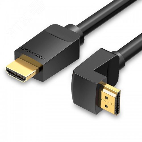 Изображение товара Кабель HDMI High speed v2.0 with Ethernet 19M на 19M, угол 270 гр., 2 м. (шт)