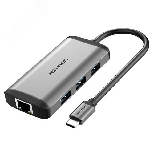 Изображение товара Мультифункциональный USB Type C 6 в 1 с HDMI RJ45 и USB 3.1 Vention