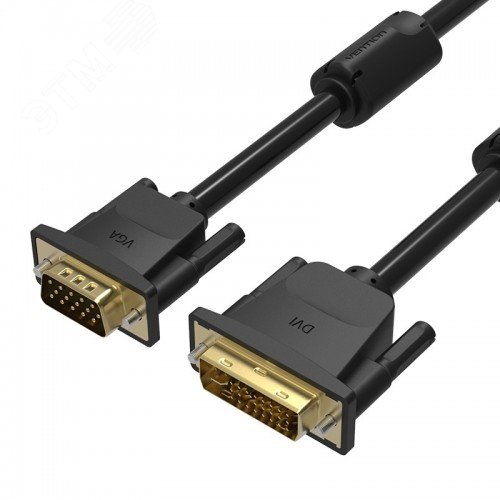 Кабель DVI-I Dual link 24 5M на VGA 15M, с ферритовым фильтром, 1.5 м. EACBG Vention