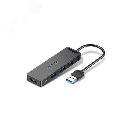 Изображение товара Концентратор OTG USB 3.0 на 4 порта, черный, 0.15 м. (шт)