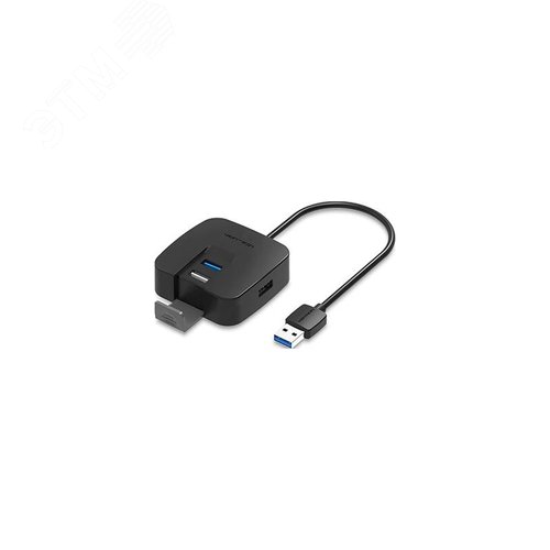 Изображение товара Концентратор OTG USB 2.0 на USB 3.0 на 4 порта, черный, 0.5 м. (шт)