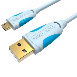 Кабель USB 2.0 AM на micro B 5pin, 1 м., серый Vention